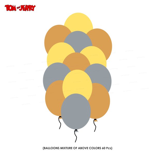 Tom and Jerry Theme Colour 60 Pcs Balloons For Sale