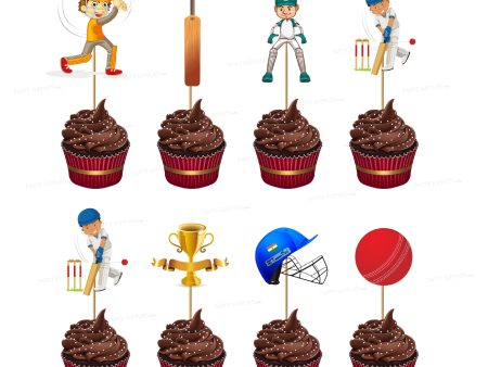 Cricket Theme Cup Cake Topper Supply