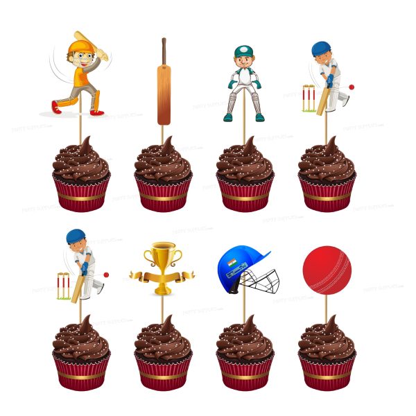 Cricket Theme Cup Cake Topper Supply