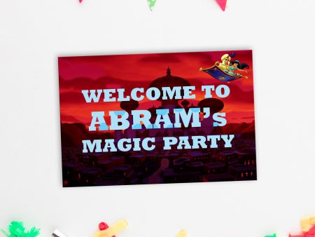 Aladdin Theme Customized Welcome Poster Online Hot Sale