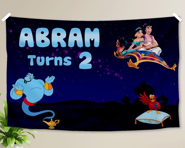 Aladdin Theme Personalized Backdrop on Sale