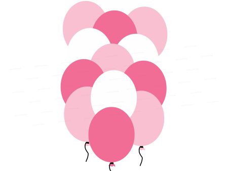 Pink Elephant Theme Colour 60 Pcs Balloons For Sale