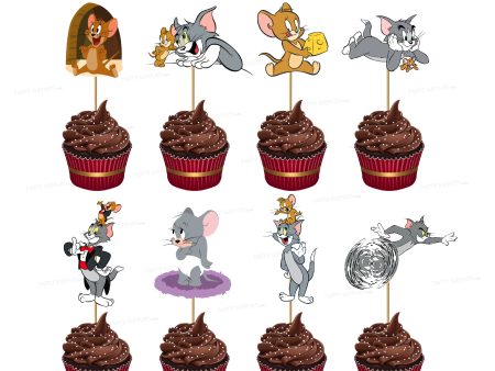 Tom & Jerry Theme Cup Cake Topper Online Hot Sale