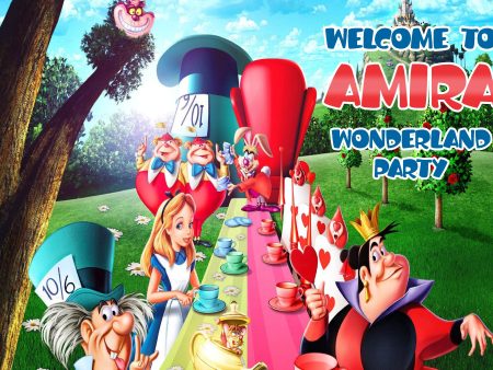 Alice in Wonderland Customized Welcome Board Sale