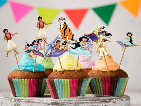 Aladdin Theme Cup Cake Topper Supply