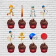 Cricket Theme Cup Cake Topper Supply