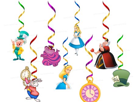 Alice in Wonderland Character Swirls Discount