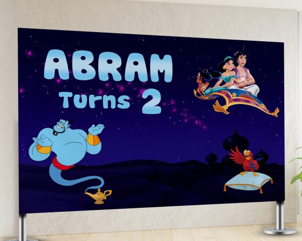 Aladdin Theme Personalized Backdrop on Sale